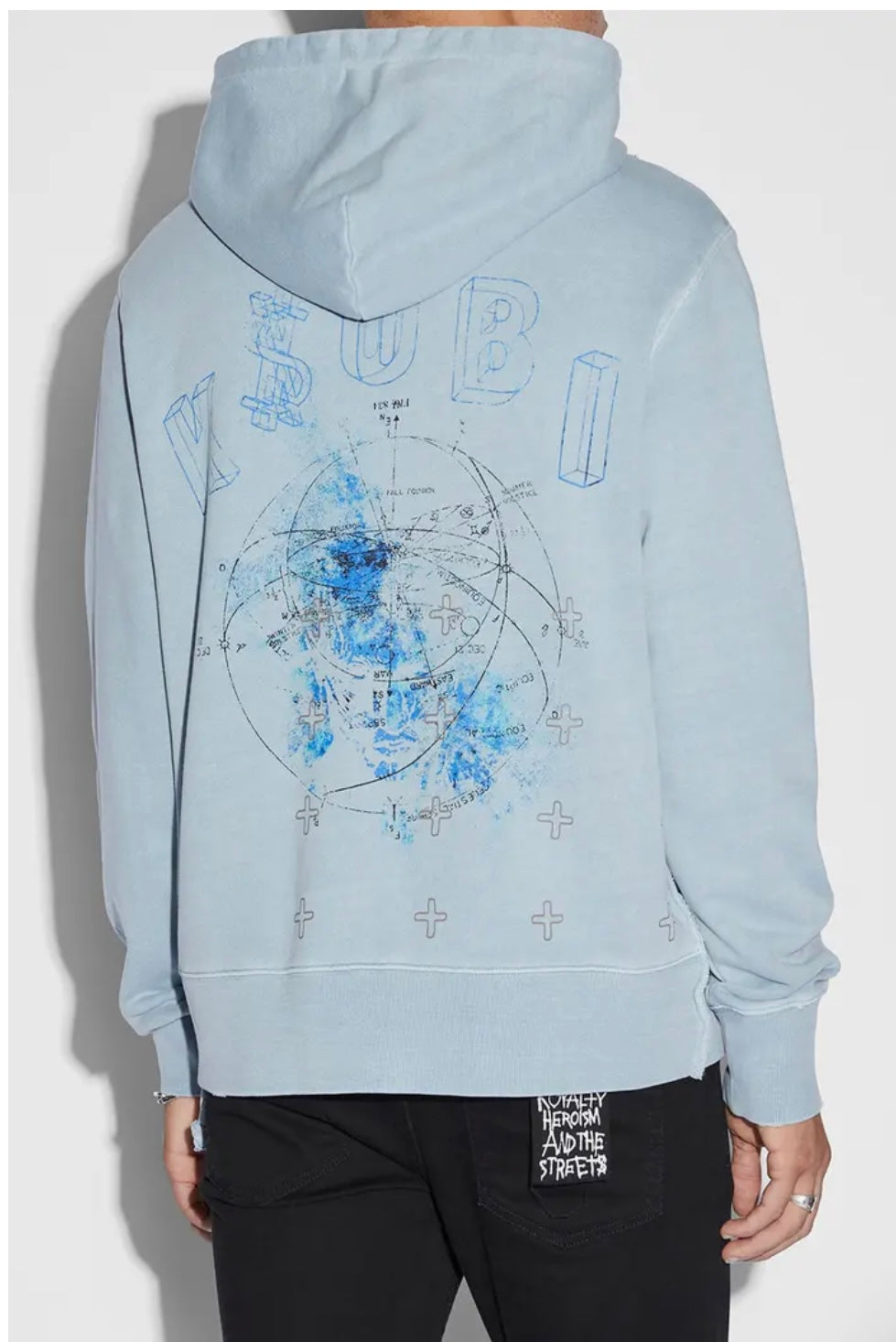 Ksubi Men’s 4x4 Light Blue Hoodie