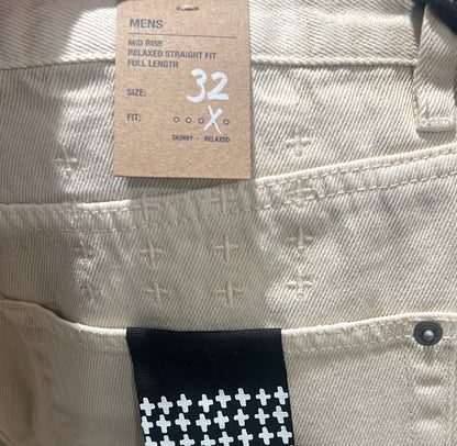 Ksubi Beige Distressed Jeans