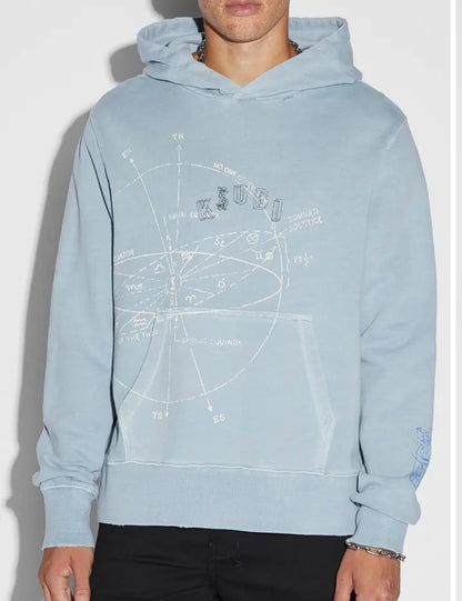 Ksubi Men’s 4x4 Light Blue Hoodie