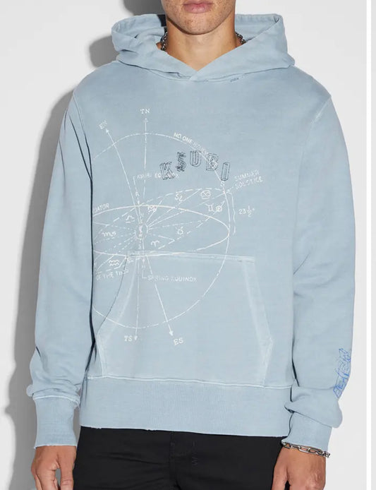 Ksubi Men’s 4x4 Light Blue Hoodie